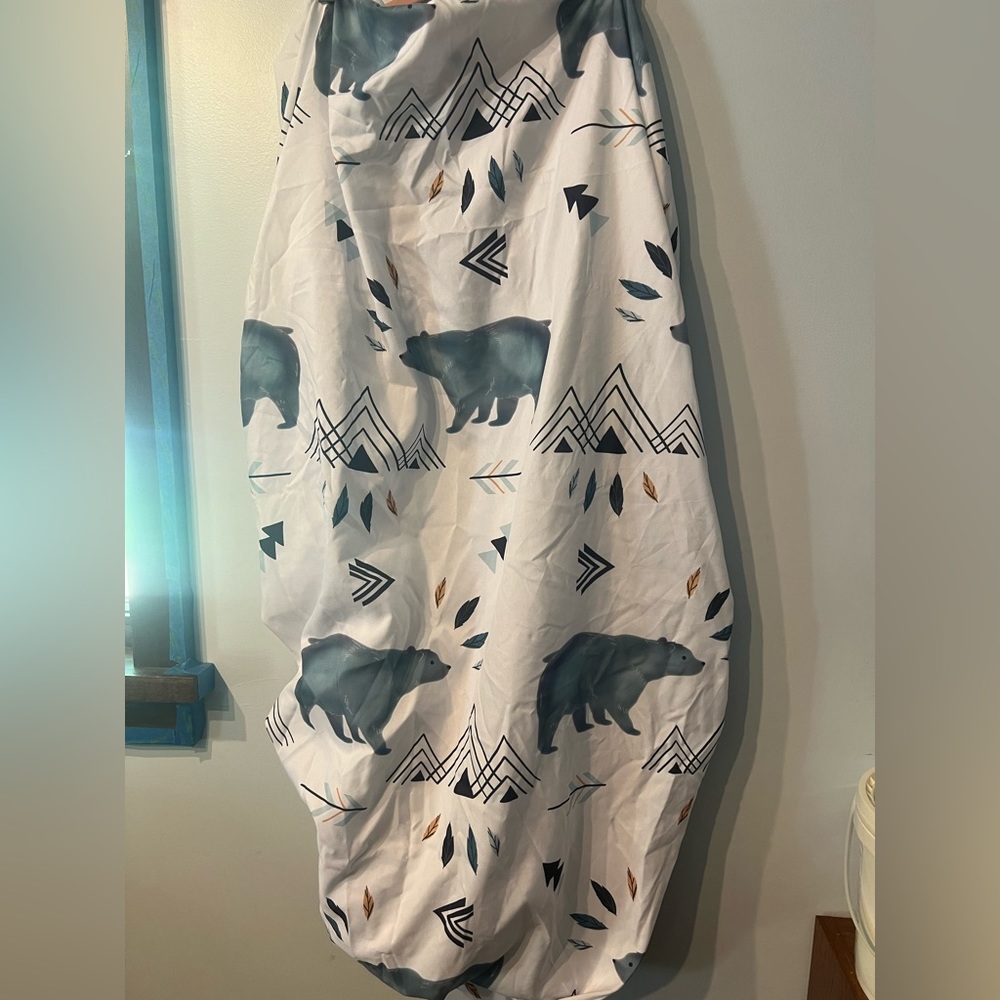 Sweet Jo Jo designs boys mountain bear rustic theme crib sheet never used target